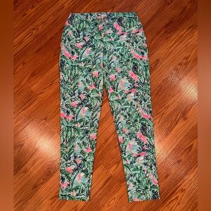 Women Lilly Pulitzer Luxletic Corso Pant Blue Horizon Par Fection Golf Size 6